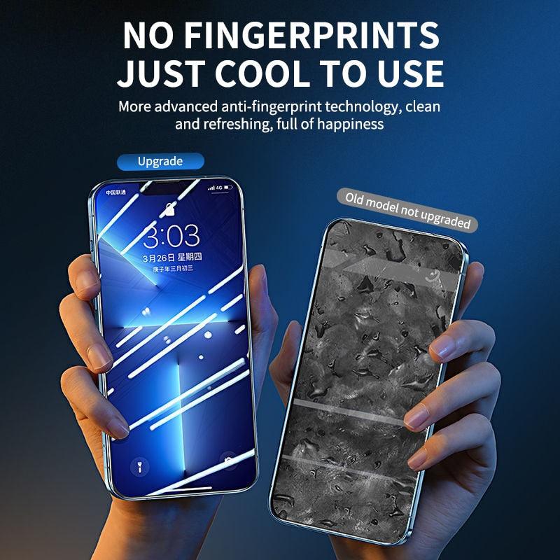 8K HD Anti Peeping Luxury Fast Install Full Cover Glass Screen Protector For iPhone 14 13 12 11 PRO MAX MINI X XS 9H Hardness Tempered Glass Scratchproof Shatterproof Bubble Free Screen Protector For iPhone Stevvex