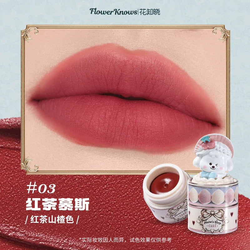 Flower Knows Strawberry Rococo Series Cloud Lip Cream Lip Gloss Long Lasting Velvet Lip Tint Lipstick for Women Cosmetic Lootquake LLC