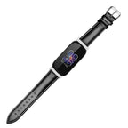 Fitbit Inspire 3, 2, 1, HR Leather Band - Genuine Strap - SJB-DIAMOND ELITES