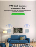 Shop Wall-mounted Bluetooth Speaker TWS Interconnection Built-in 4400 MAh Battery Boom Box Wireless 3D Surround Stereo Subwoofer Lootquake LLC
