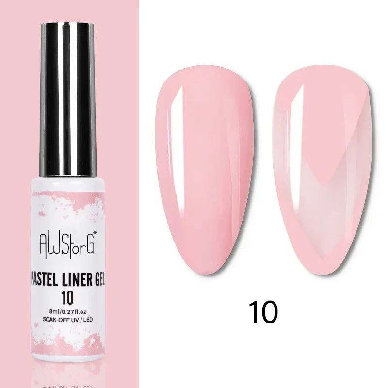 5ML Gold Silver Metallic Liner Paint Gel Polish Chrome Mirror Metal Effect Super Bright French UV LED Semi Permanent Nail Gel Lootquake LLC