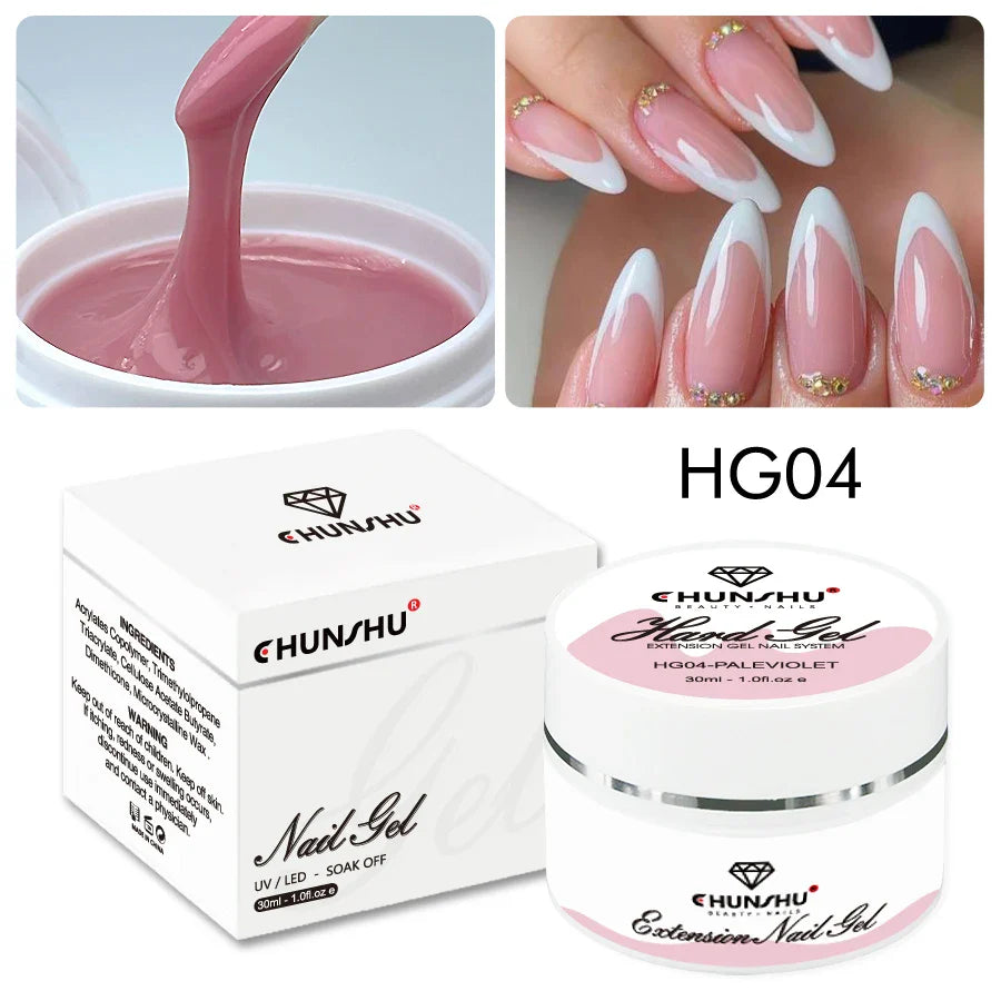 30ML Hard Gel For Nail Extension Milky White Builder Constructor Gel Self Leveling Reinforcement Nail Gels Camouflage Manicure Lootquake LLC