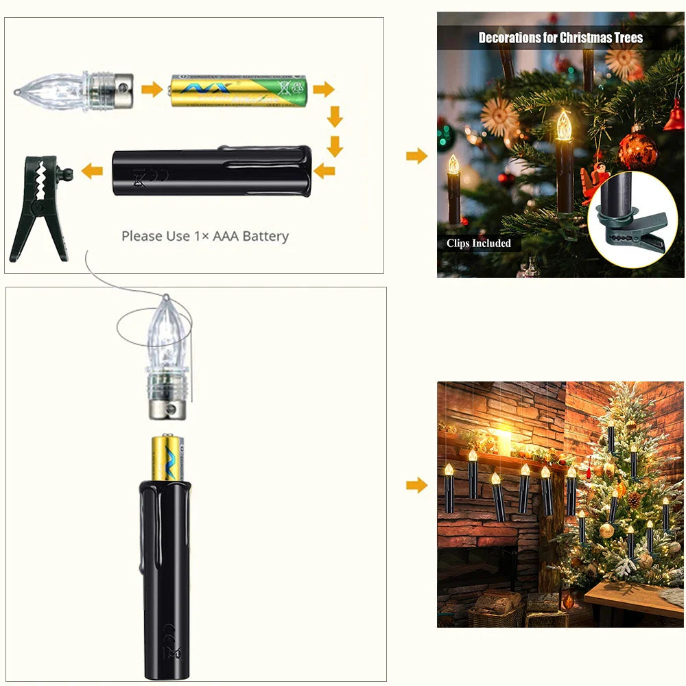 LED Floating Candle for Home Decoration, Flickering Flame, Timing Remote, Battery Operated, Halloween, Christmas,Black Candle Lootquake LLC