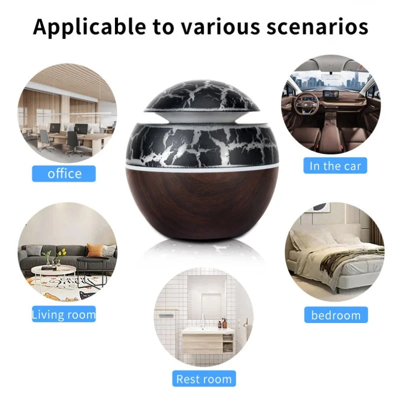 2024 Home Mushroom Head Bedroom Air Purifier USB Desktop Nebulizer Wood Texture Personalized Aromatherapy Machine Humidifier Lootquake LLC