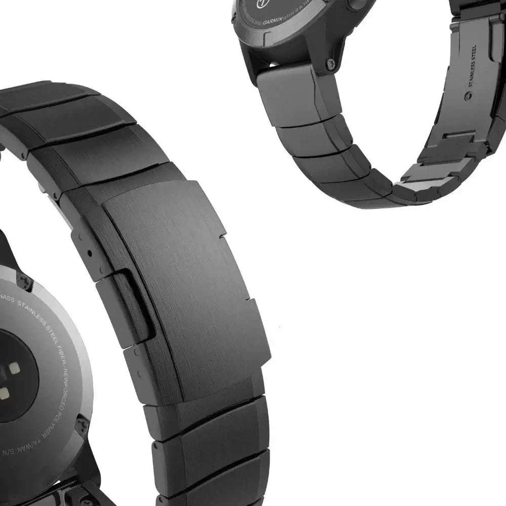 Garmin Stainless Steel Band - Premium QuickFit Strap - SJB-DIAMOND ELITES