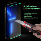 2Pcs Luminous Protective Glass For iPhone 14 13 12 11 Pro Max X XR XS Screen Protector For 7 8 6 Plus SE3 Glowing Tempered Glass  Luminous Glowing Tempered Glass Screen Protector for iPhone Stevvex