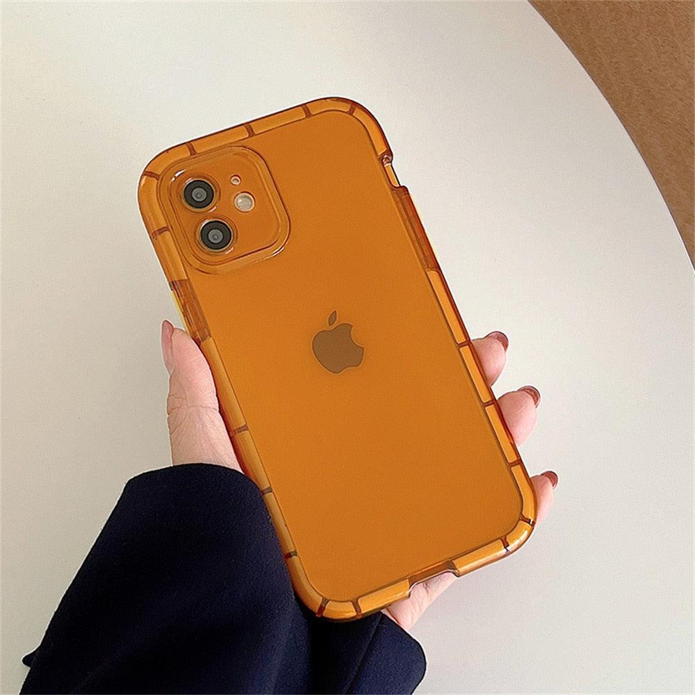 Luminous Shockproof Bumper Phone Case For iPhone 11 14 Pro Max 12 11 13 Pro Max X XR XS Max Transparent Back Cover  Full Bumper Case Strong Classic Phone Case Stevvex