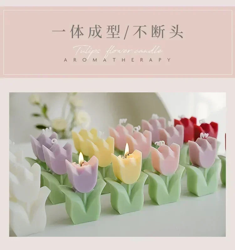 Exquisite Tulip-Fragrance Candles: Ideal Wedding Keepsakes, Luxurious Home Ambiance & Heartfelt Birthday Presents for Women