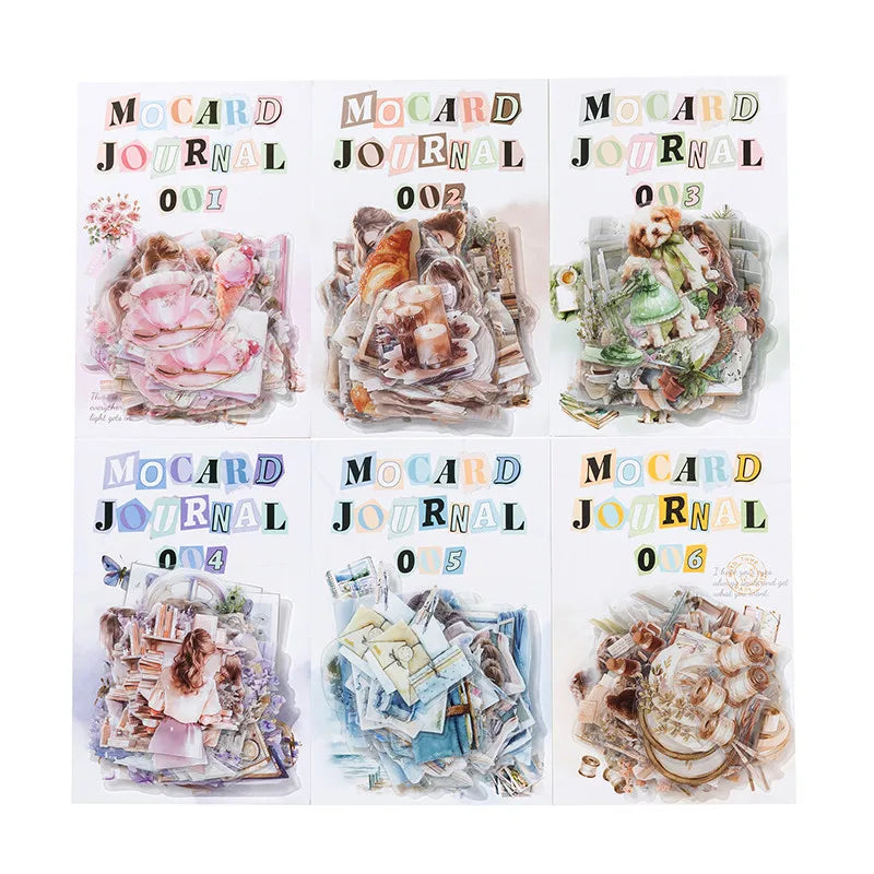 Journamm 40pcs/pack PET Materials Character Sticker DIY Scrapbook Collage Supplies Creative Decor Stationery Aesthetics Stickers Lootquake LLC