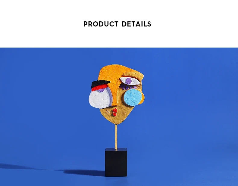 Sculptures Abstract Statue Ornaments Home Decor Modern Figurines For Interior Face Art Nordic Living Room Desktop Crafts Gift