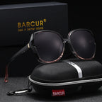 BARCUR Oversized Square Polarized Sunglasses for Women – Fashion Gradient Lens Summer Eyewear with UV400 Protection – Lightweight PC Comfortable Frame Trendy Street Style Shades for Summer Shopping Beach & Travel