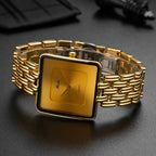 MISSFOX Brand Wristwatch Minimalist Fashion Quartz Watches Classic Design Square Dial Waterproof Stainless Steel Watch For Gift