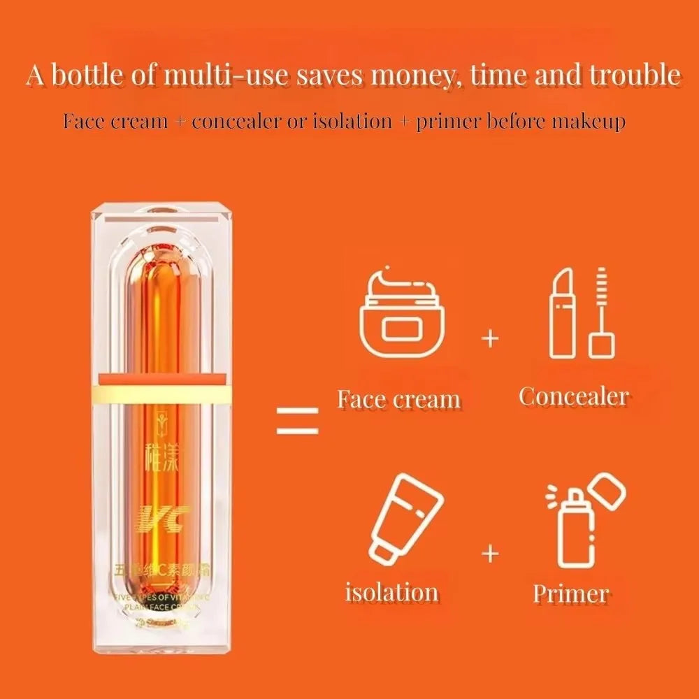 Vitamin C Face Cream Whitening Five VC Tone Up Cream Moisturizer Anti Aging Pimple Wrinkle Spots Remover Brightening Skin Care Lootquake LLC