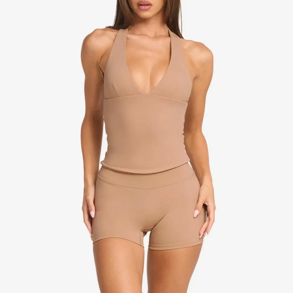 Women's V-Neck Top w/Built-in Bra