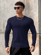 FitFlex Men's Long Sleeve Sports Tee THRIXINE