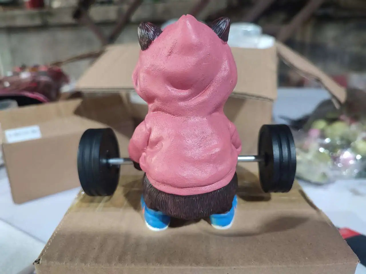 Cute Fitness Cat Sculpture. Cute Fitness Cat Sculpture Home Decor  Desk Decor Lootquake LLC