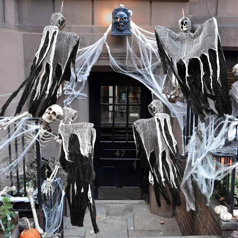 Halloween Hanging Skull Ghost Ornament Haunted House Decoration Horror Props Halloween Party Home Indoor Outdoor Yard Bar Decor Lootquake LLC