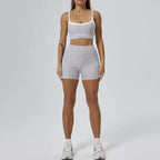 FlareLift Yoga Set: High-Waist Pants & Backless Bra THRIXINE