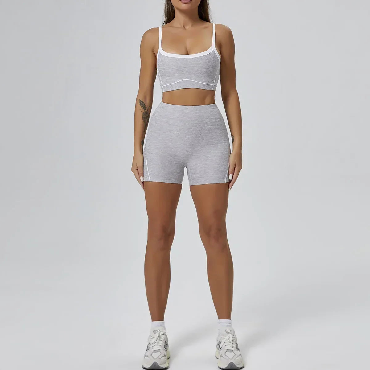 FlareLift Yoga Set: High-Waist Pants & Backless Bra THRIXINE
