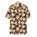 Funny Fried Egg Pattern Print Hawaiian Shirts For Men Summer Short Sleeve Holiday Beach Shirt 3d Print Mens Blouse Shirt Lootquake LLC