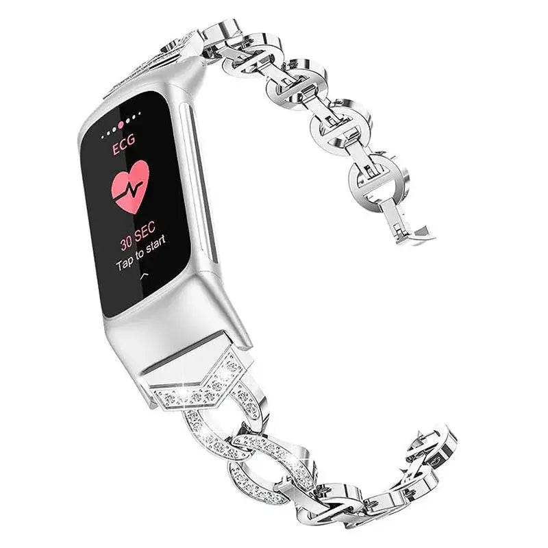Fitbit Charge 5 6 Premium Metal Strap - Elegant Durable Design - SJB-DIAMOND ELITES