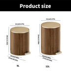 Trash Can Grained Rubbish Bin Sealed Trash Can with Lid Stable Base .Y1QB