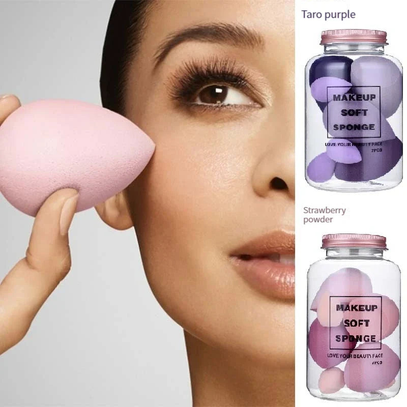 7PCS Canned Cosmetic Sponge Set Dry And Wet Liquid Foundation Powder Puff Professional Cosmetic Tools Make-up Artist Lootquake LLC