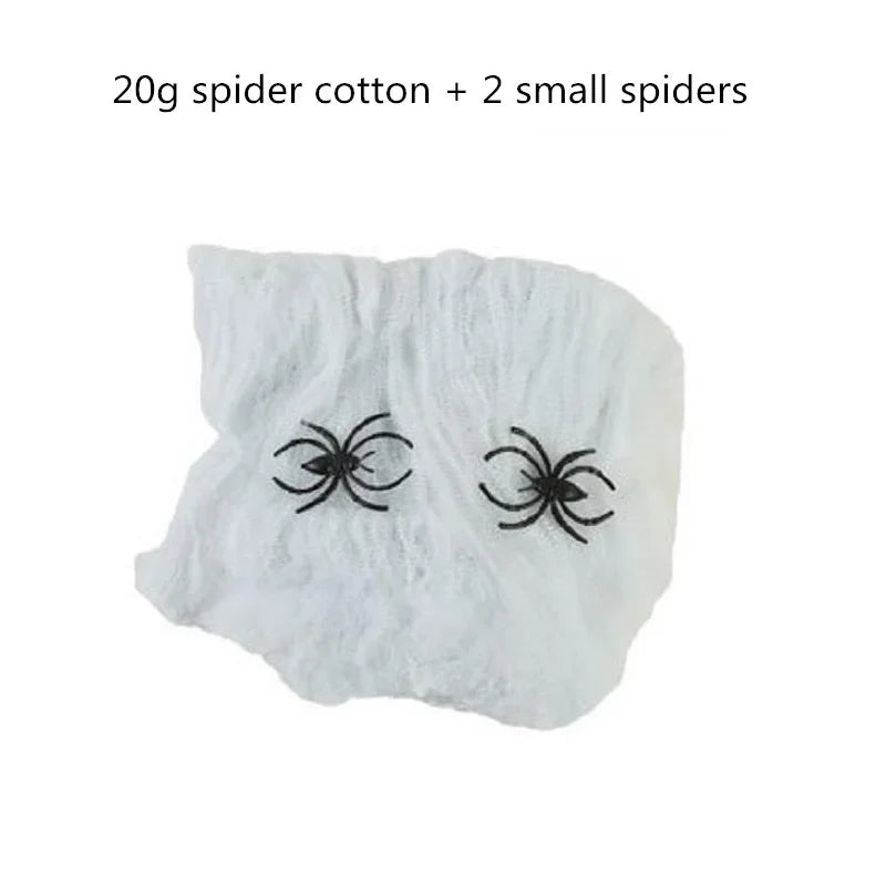 Halloween Decorations Artificial Spider Web Stretchy Cobweb Scary Party Halloween Decoration for Bar Haunted House Scene Props Lootquake LLC