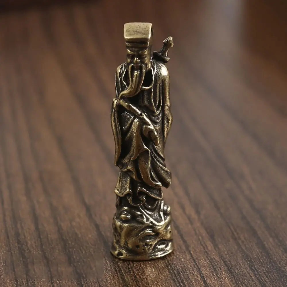 Vintage Copper Crafts Buddha Sculpture Handmade DIY Buddha Pendant Accessories Carved Buddha Miniatures Home Decor
