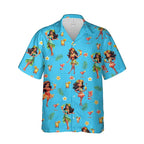 3D Print Hula Girl Graphic Beach Shirts For Men Casual Short Sleeve Hawaiian Dancer Blouses Aloha Beach Button Shirts Mens Tops Lootquake LLC