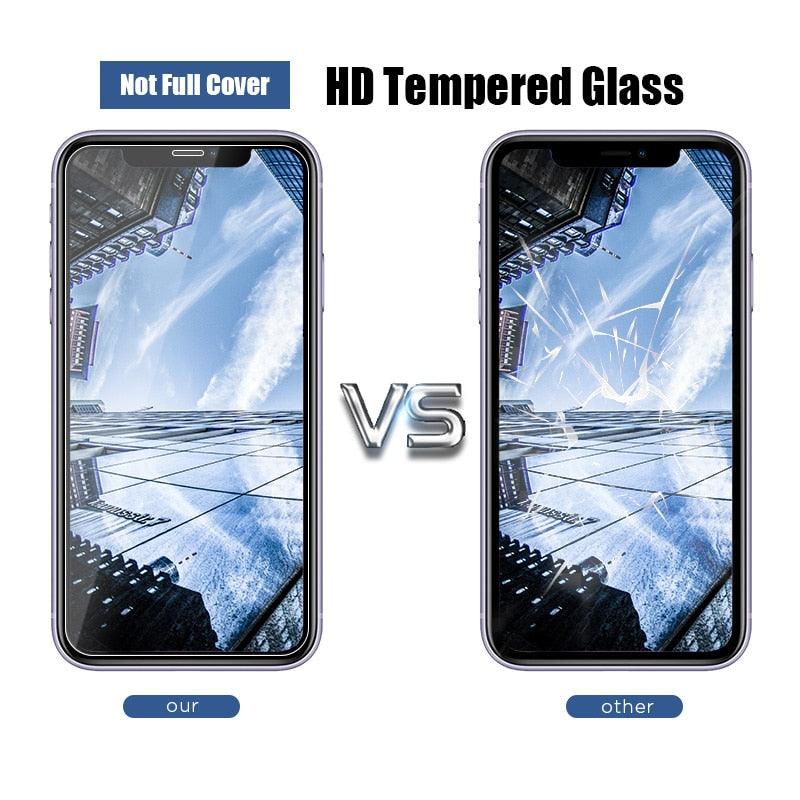 5PCS Screen Protector for iPhone 14 11 12 13 Pro XR X XS Max Tempered Glass for iPhone 12 13 Pro Max Mini 11 7 8 6 6S Plus Glass Full Coverage Tempered Glass Screen Protector Stevvex