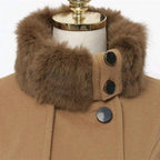 Winter Women's Jacket Windbreaker Warm Plush Thick Clothes Double Breasted Belt Autumn And Winter Korean Style Slim Lapel Coat