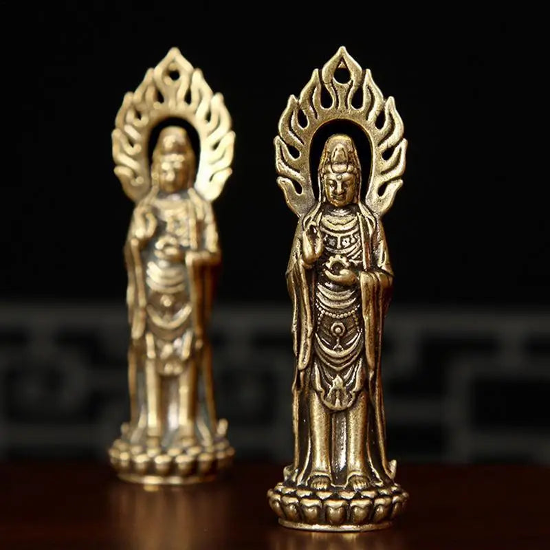 Kwan Yin Statues Buddha Figurine Craft 2.4 Inch Buddhist Avalokiteshvara Statue Chinese Feng Shui Sculpture Crafts Figurine Lootquake LLC