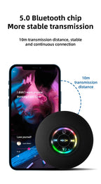 New Bathroom Waterproof Wireless LED Bluetooth Speaker Large Suction Cup Mini Portable Speaker Outdoor Sports Stereo Speaker Lootquake LLC