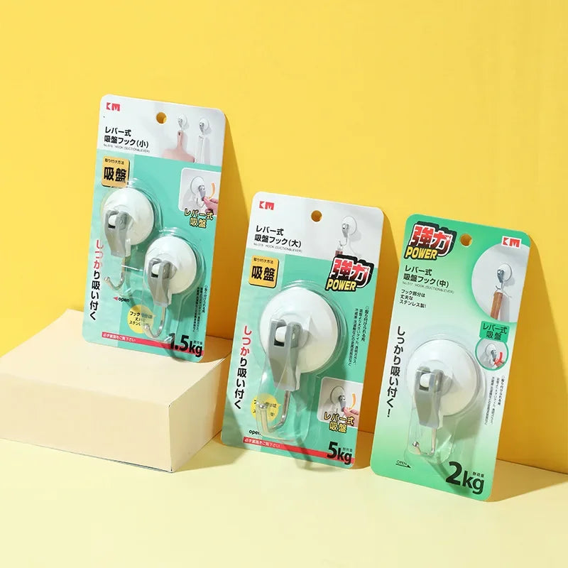 Suction Hook Strong Vacuum Power Home Storage Organizer Rack with Unique Style Lootquake LLC