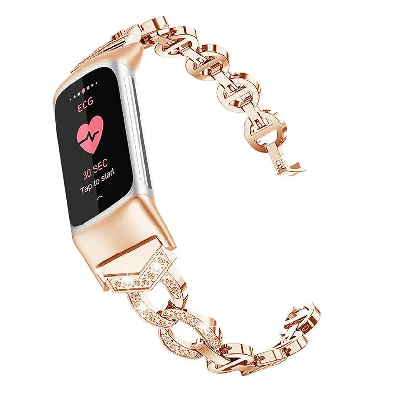 Fitbit Charge 5 6 Premium Metal Strap - Elegant Durable Design - SJB-DIAMOND ELITES