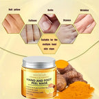 Vitamin c and turmeric hand wax mask for hands and feet, smoothing skin, gently cleansing hand mask, illuminating hand skin Lootquake LLC