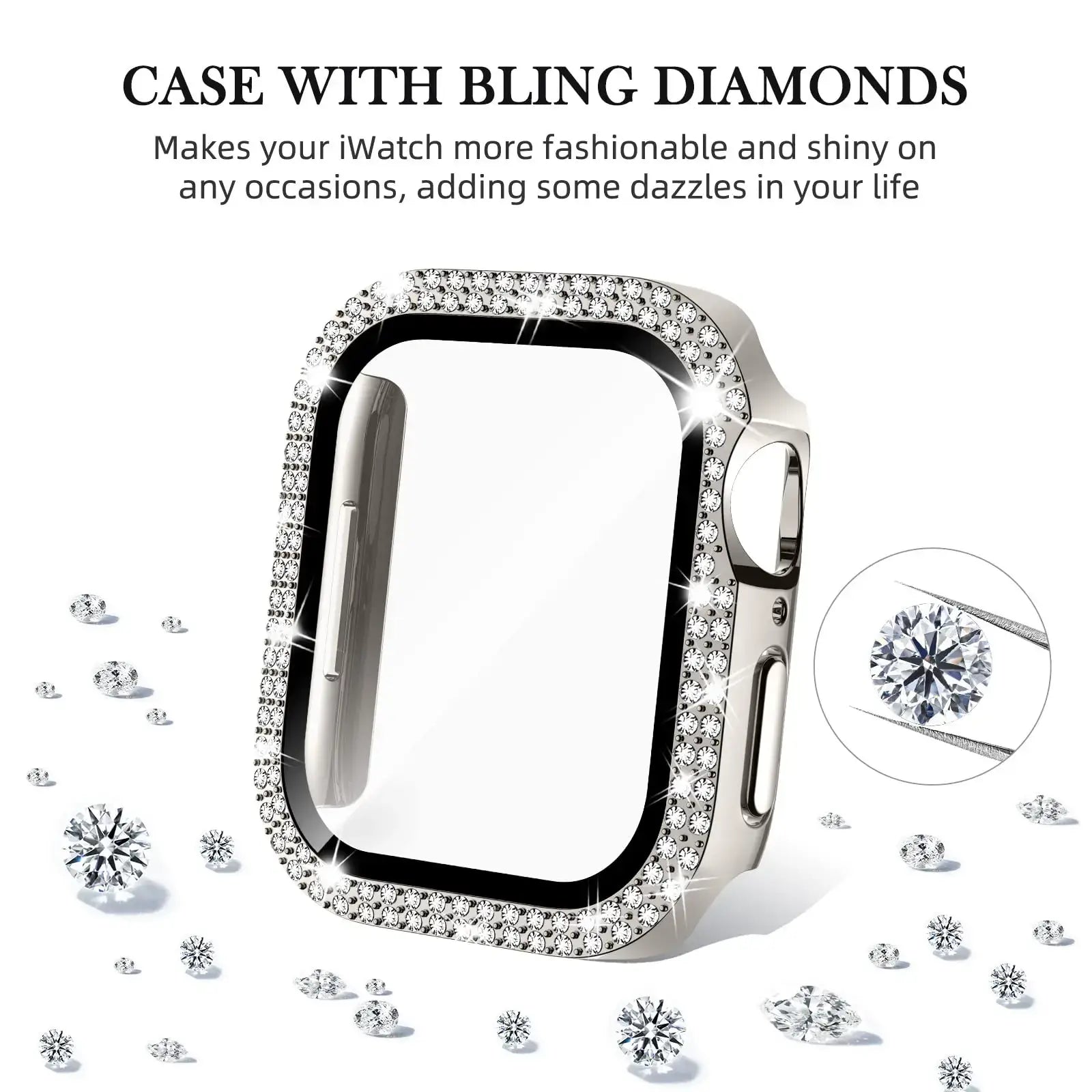 Apple Watch Case - Durable Gem-Studded Elegant Protection - SJB-DIAMOND ELITES