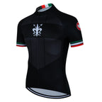 Mens Cycling Jersey Classic Black Cycling Racing Tops Short Sleeve THRIXINE