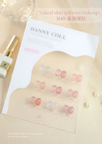 9 Pcs French Pink Crystal Sugar Gel Nail Polish Nail UV Gel Varnish Soak Off Gelpolish Gel Varnish Nail Art Lacque Primer