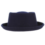 Unisex White Classic Wool Soft Hat Simple Black Fedora For Men Women Pork Pie Hat Comfortable Soft Porkpie Hats Flat Top Men's Fedora Autumn Winter Warm Hat Dress Hats Stevvex