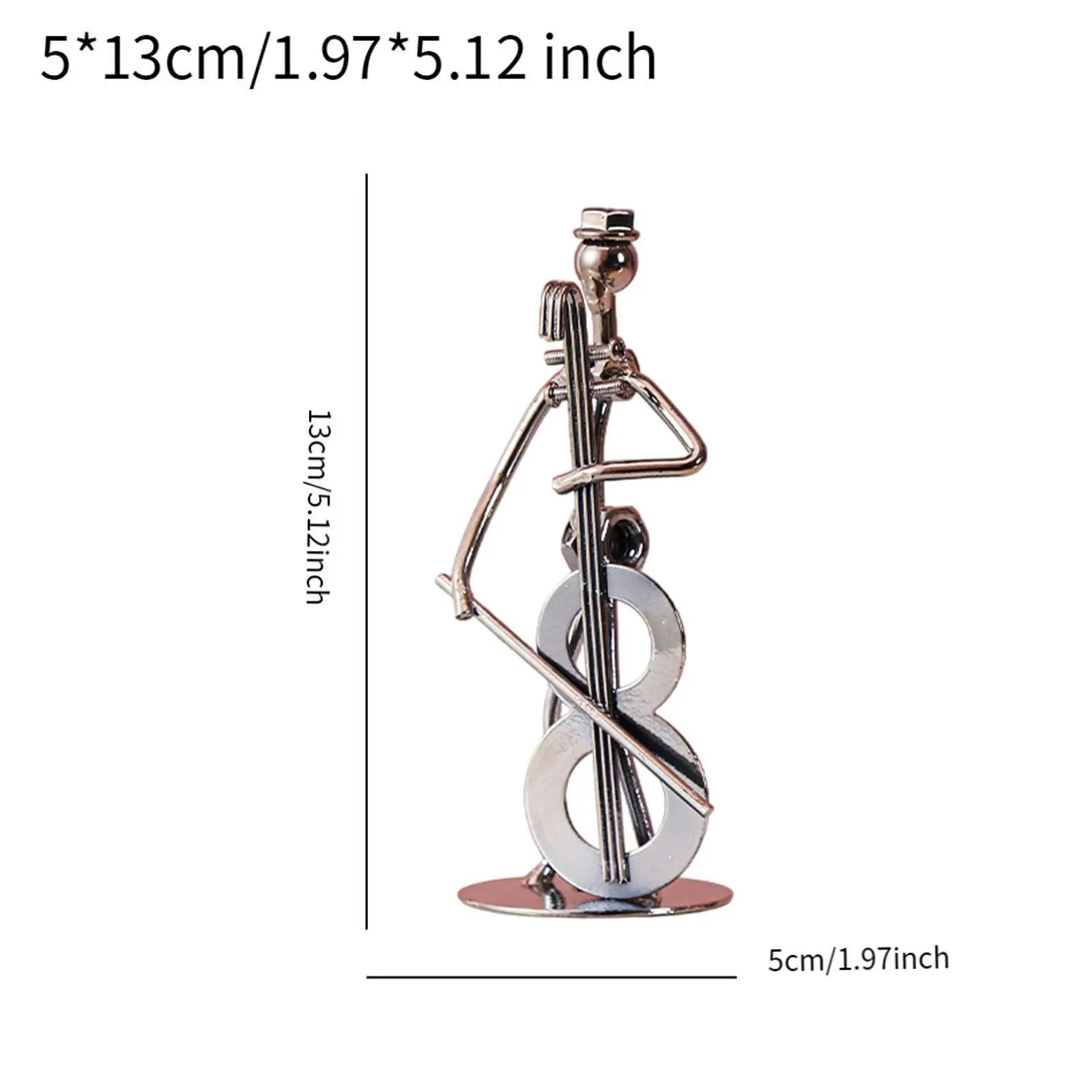 Musical Man Statue Musician Tabletop Figurine for Tabletop Spring Office Lootquake LLC