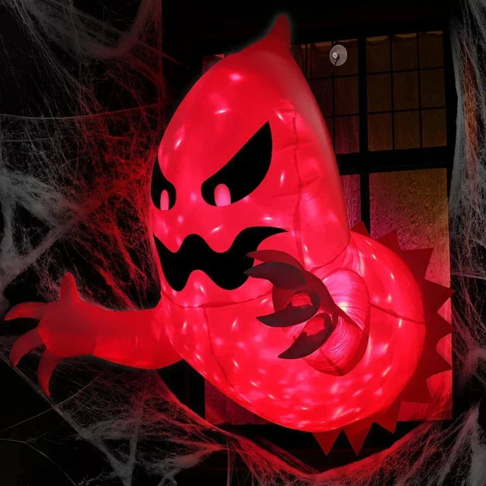 Spooky Halloween Inflatable White Ghost Outdoor Decoration Light Up Scary Decor for Garden Party Indoor Yard unique Party Lootquake LLC