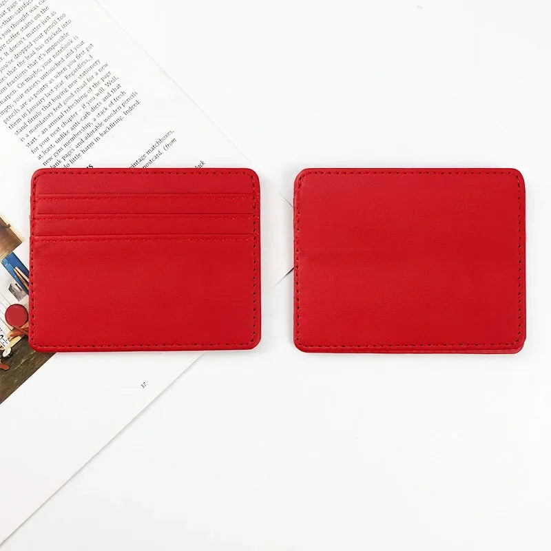 1PCS Man Purses Ultra Thin Mini Business Bank Credit Card Holder Wallet Simple Black Women Small Coin Cards Cover Pouch Case Bag