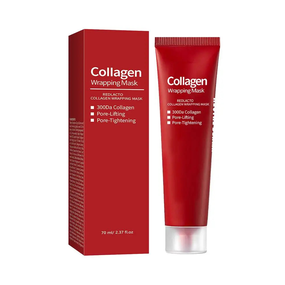 Collagen Peel-Off Mask Moisturizing Red Lacto Collagen Wrapping Mask Deep Cleaning Night Wrapping Facial Mask Elasticity Skin Lootquake LLC