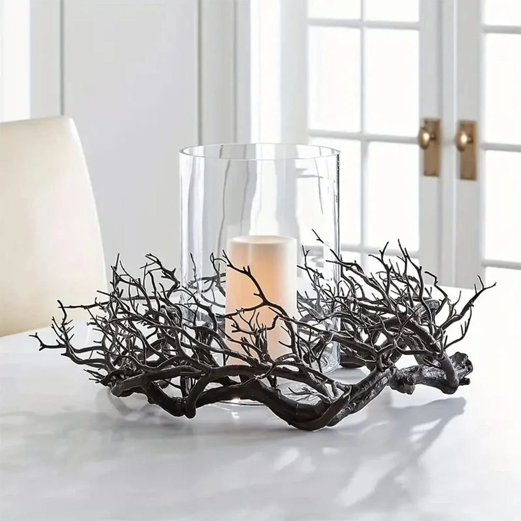 Black Halloween Wreath Artificial Branches Door Garland Wreath Halloween Decorations Scary Home Indoor Outdoor Party Decor Lootquake LLC