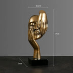 Resin Abstract Statue Desktop Ornaments Sculpture Figurines Face Character Nordic Light Luxury Art Crafts Office Home Decor Lootquake LLC