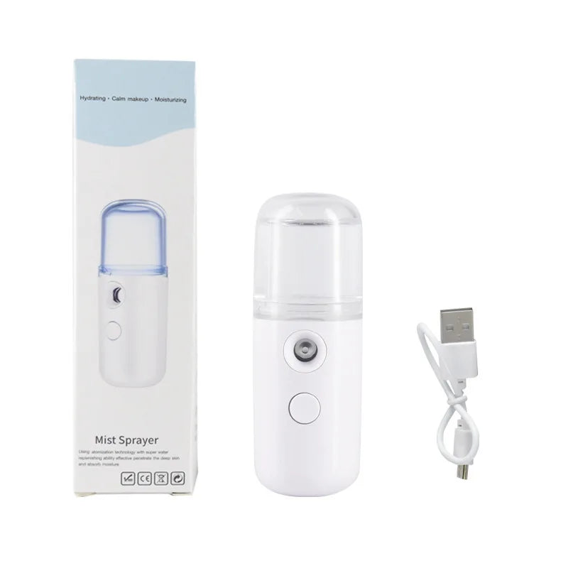 Spray Moisturizing Instrument Face Humidifier Mini Portable Portable Charging Beauty Instrument Cold Spray Machine Face Steamer