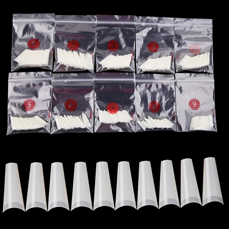 500Pcs False Nail Art Tips French Natural Transparent Coffin False Nails Tips Acrylic Uv Gel Nail Polish Manicure Lootquake LLC