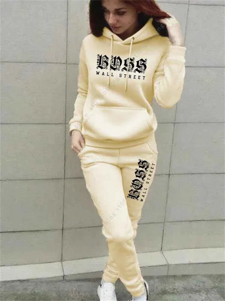 Women's Luxury Hoodie & Sweatpant Tracksuit THRIXINE